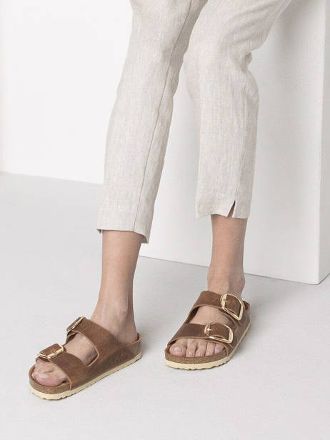 Slippers Arizona Big Buckle Birkenstock Brown women 1011073 other view 1