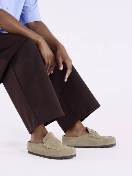 Moccasins Naples In Leather Birkenstock Brown men 1029675 other view 1