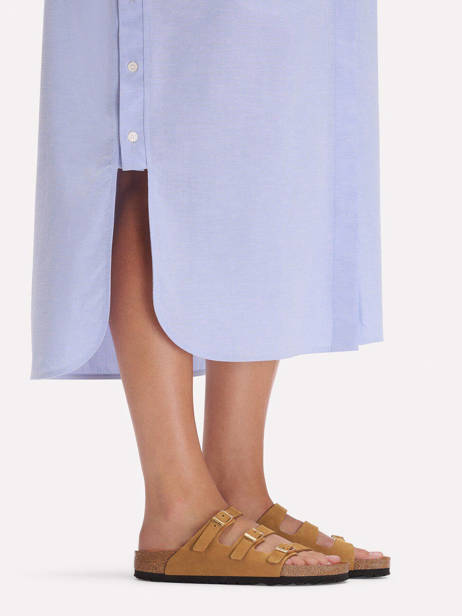 Slippers In Leather Birkenstock Brown women 1031867 other view 1