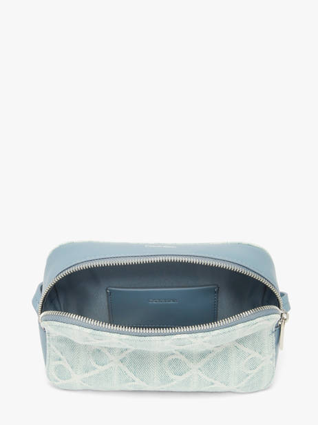 Shoulder Bag Emblem Denim Cotton Calvin klein jeans Blue emblem denim 4F3430G other view 2