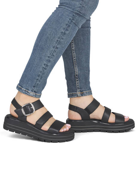 Sandals In Leather Remonte Black women - D3N50-00 other view 1