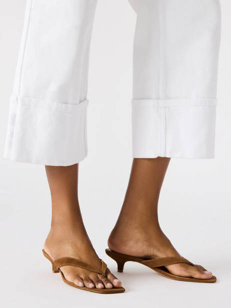Heeled Flip Flops Steve madden Brown women 11004731 other view 1
