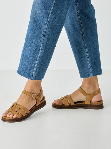 Sandales En Cuir Tamaris Marron women 46