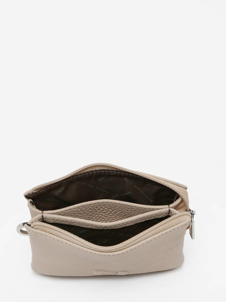 2-compartment  Coin Purse Leather Nathan baume Beige original n 302N other view 1