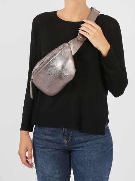 Leather La Banane Belt Bag Paul marius Silver vintage BANANE other view 1